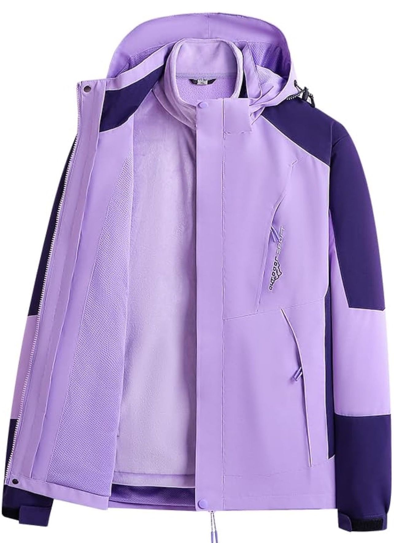 L size Women's Rain Jacket Waterproof With Hood Lightweight Raincoat Ladies Ladies Raincoat Outdoor Windbreaker