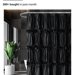Brand New Black Shower Curtain 