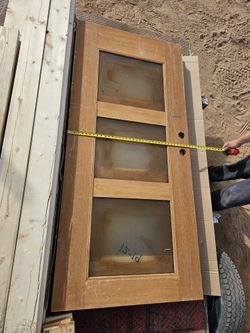Solid Wood Door w/ Frosted Glass