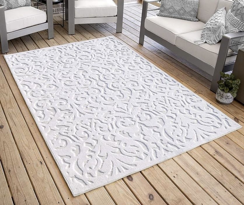 Orian Rugs My Texas House Lady Bird Outdoor Rug - 5'2" x 7'6" Rectangle floral design
