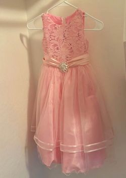 Pink Girls Formal Flower Girl Dress
