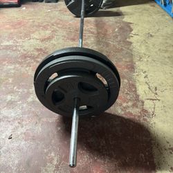7 Foot Barbell With 240 Lbs Of Weight 