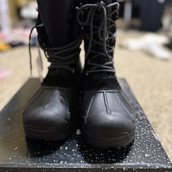 Totes Briggs Black Men's Waterproof Snow Boots Size 11 NEW w/Tags