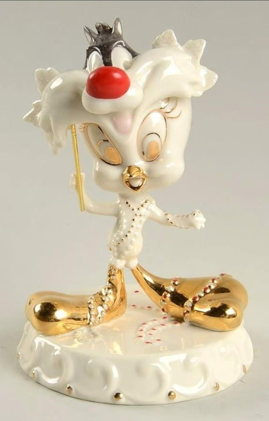 Lenox Tweety Bird Masquerade Figurine with Sylvester Mask