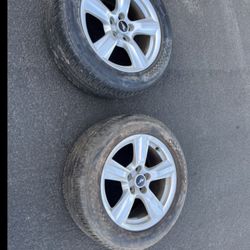 2 - 235/55r17 5x4.5 5x114.3 Stock Ford Mustang G35 G37 Altima Accord Civic Camry Wheels Rims Good Treads Tires