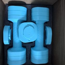 Adjustable Dumbbell Set, 4 in 1 Free Weights Dumbbells Set for Women, Blue