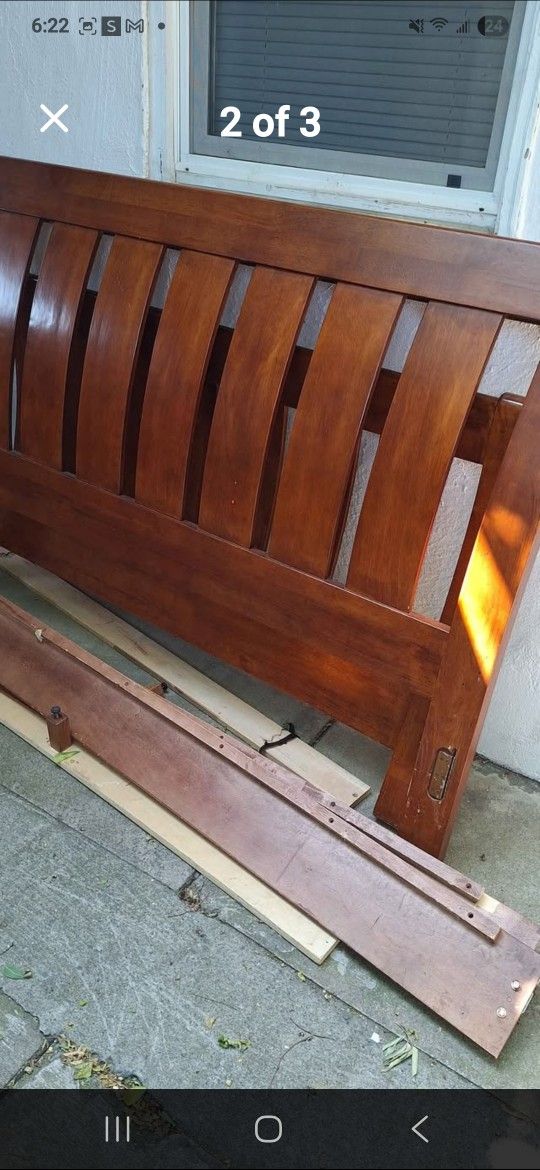 Real Cherrywood Bed Frame