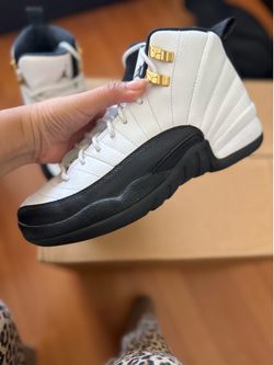 Air Jordan 12 Retro White Black Gold