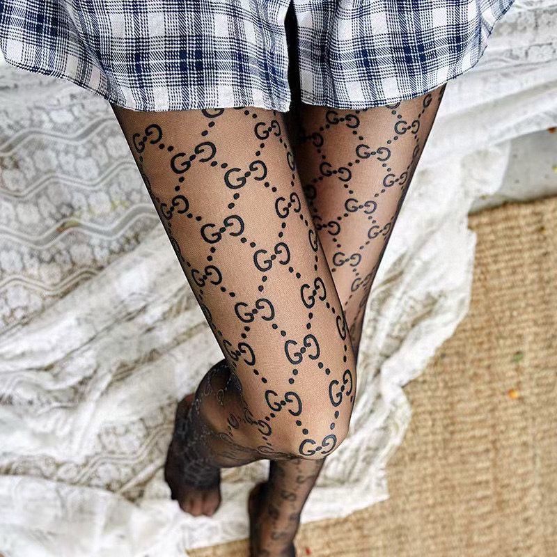 Gucci small double G fishnet tights