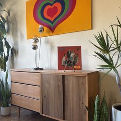 Charming 1950's Record Credenza Sideboard