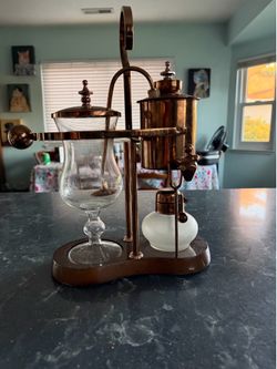 Belgian balanced siphon coffee maker