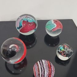 Crystal Paperweights Vintage 