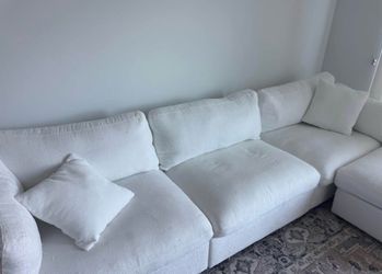 Sectional couch with ottoman