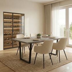 Modern Dining Table And 4 Chairs 
