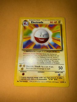 Electrode 1999 Pokemon Base Set Unlimited Rare #21/102 Vintage WoTC Played