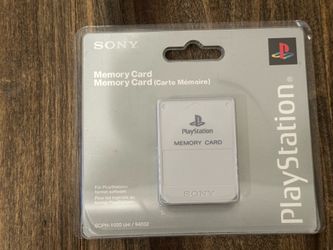 Official Sony PlayStation PS1 Light Gray White Memory Card SCPH-1020 UHI / 94032