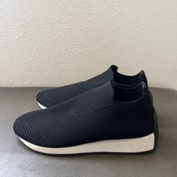 Eileen Fisher Black Knit Slip On Sneakers Size 9