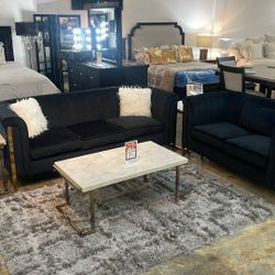 black sofa and  love  seat   take now  39  down 