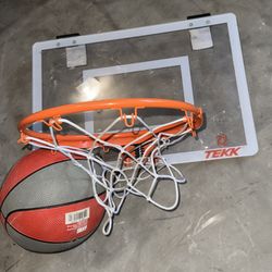 TEKK Pro Mini Basketball Hoop – Over-the-Door Backboard + Rim + Ball