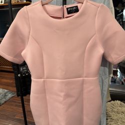 Nasty Gal Pink Fitted Mini Dress – Size M – NEW With Tag