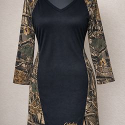 Petite Cabela’s Camo & Black Dress – Women’s Small (Belt Included)