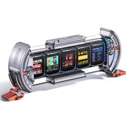 Divoom Times Gate Cyberpunk Gaming Setup Digital Alarm Clock, Gamer Gifts