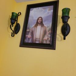 Cuadro con 2 Candeleros De Home Intirio  