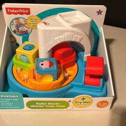 FISHER PRICE ROLLER BLOCKS WHIRLIN' TRAIN TOWN *NEW*