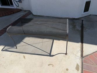 Outdoor iron mesh coffee table