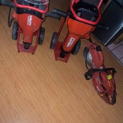 Hilti jack hammers and 14 inch saw