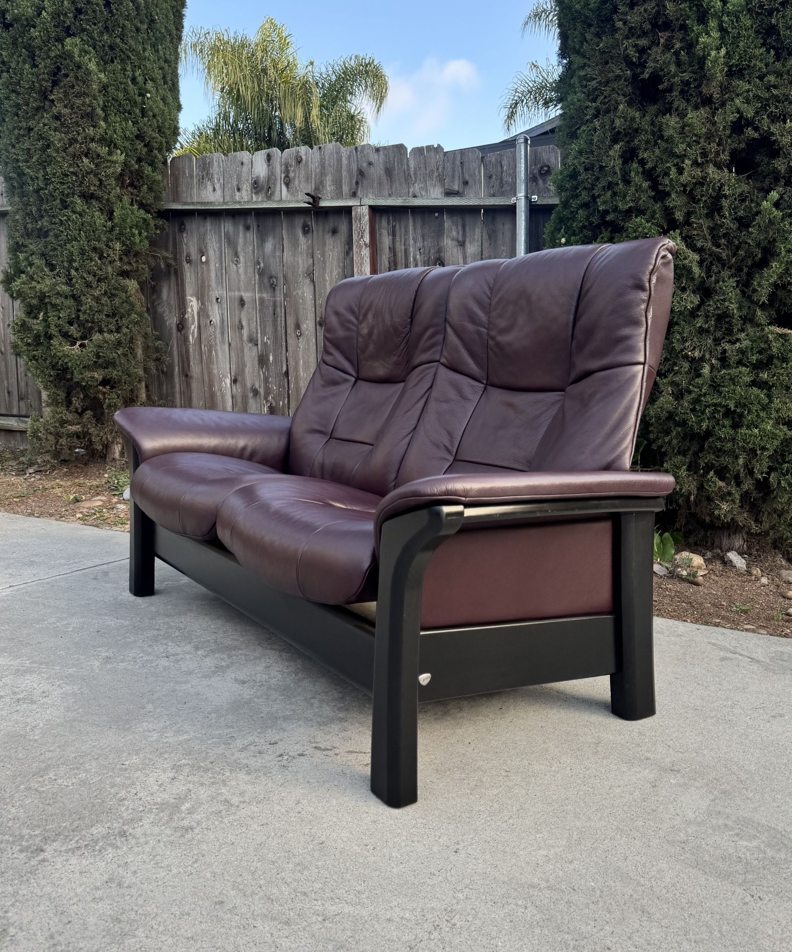 Stressless Ekornes Recliner Reclining Leather Loveseat Sofa Couch