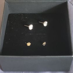 14k Solid Gold Stud Earrings