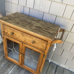 Wooden Bar Cart 