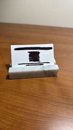 White Marble Business Card Holder