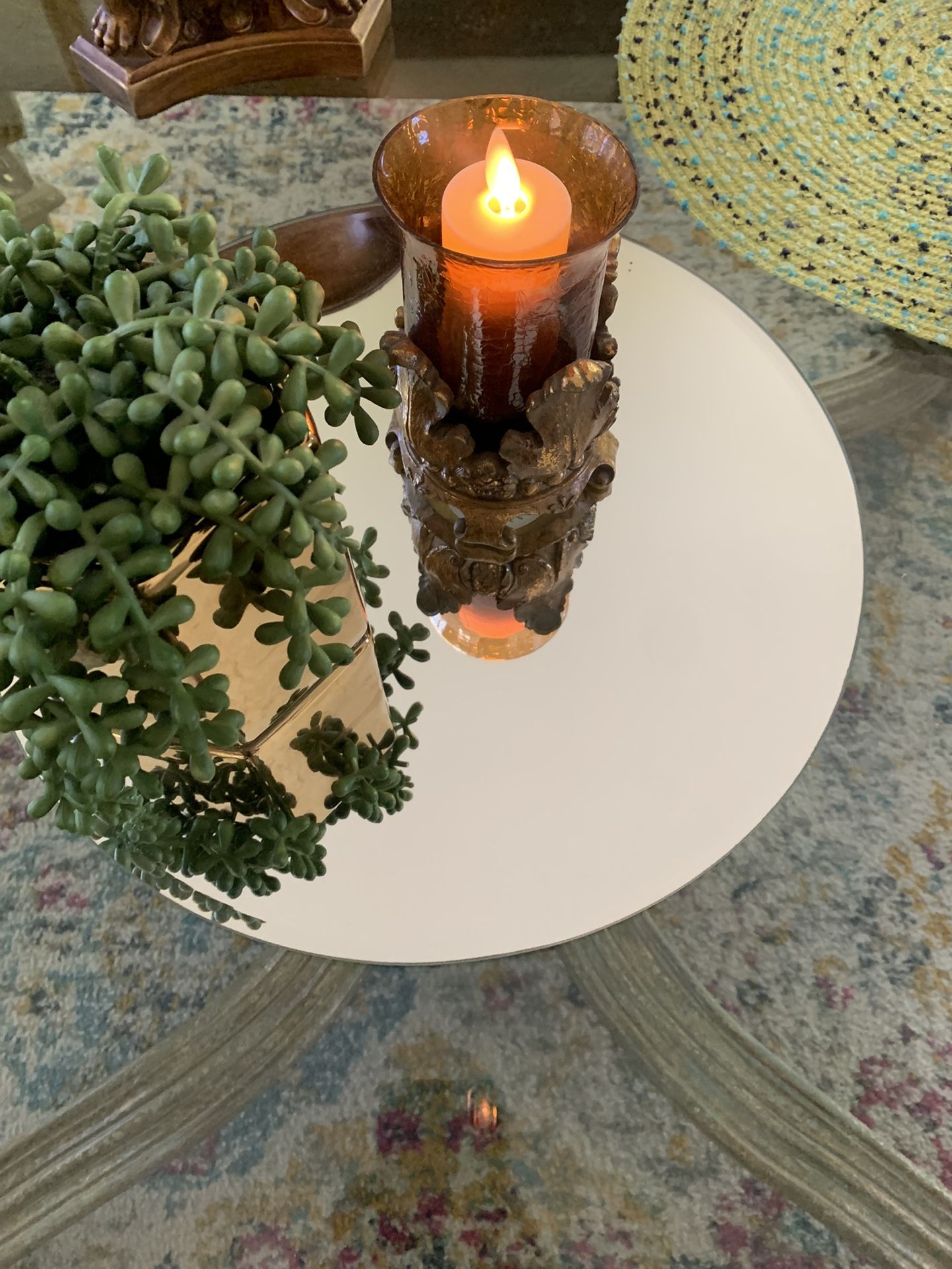 14" Round Glass Mirror Wedding Party  Centered Piece- 22 PCS