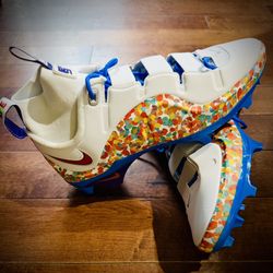 LeBron James Fruity Pebbles Football Cleats Sz 9