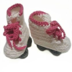 Roller Skates/Skating Shoes Baby Crocheted Handmade /Booties/Slippers/Socks/Photoprop