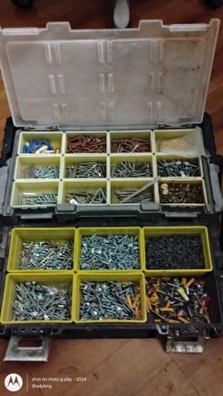 DEAL!!! Almencla Tool Box Storage Container for Hardware Assorted Nails Screws multi-layer