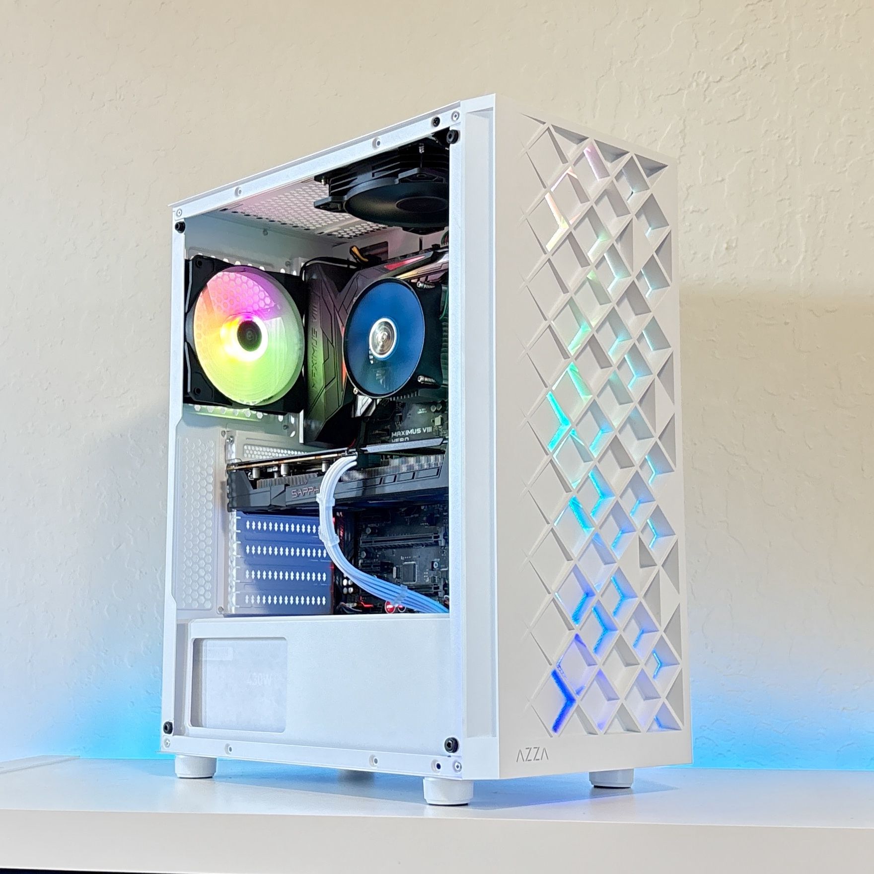 Oyster | Custom White Gaming PC | i7-6700K | RX 5600 XT | 16GB RAM | 500GB NVMe SSD | ARGB