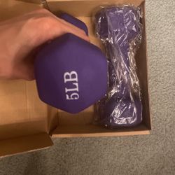 Purple Set Of 5lb Weights