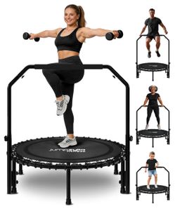 Jumpzulla Fitness Mini Trampoline with Handle Bar