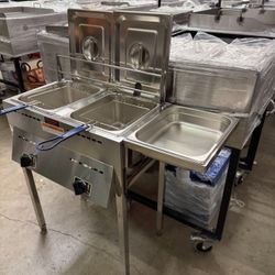 New Double Fryer Basket With Conection/ Nuevo Fridora Doble Canasta Con Mangera