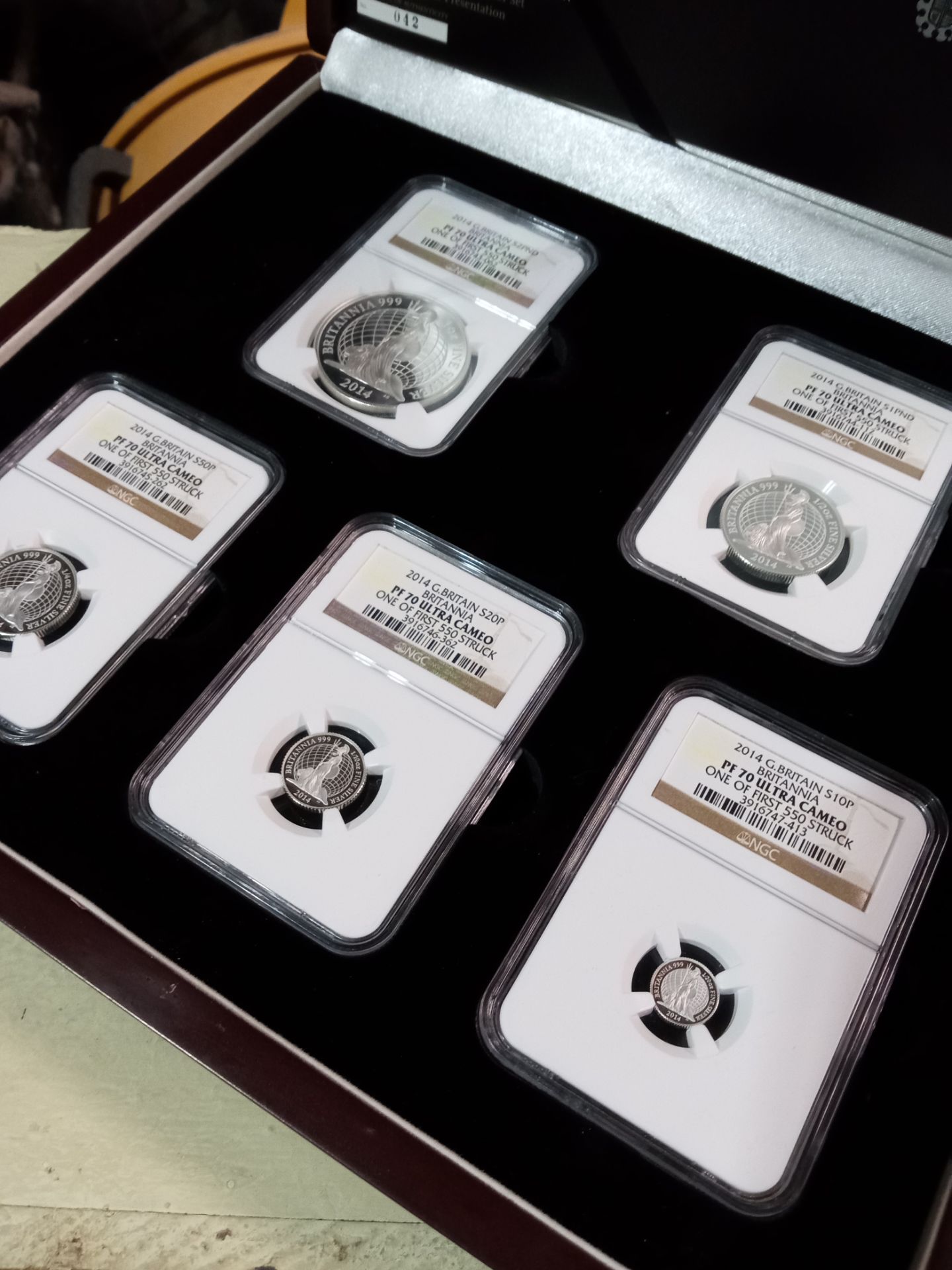 2014 - The Britannia Collection Premium 5-Coin Silver Proof Set