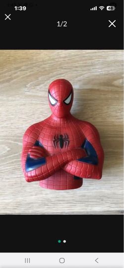 NEW Disney Marvel Spiderman Spider Man Piggy Bank Movie Comics Fan Decoration Education Learning