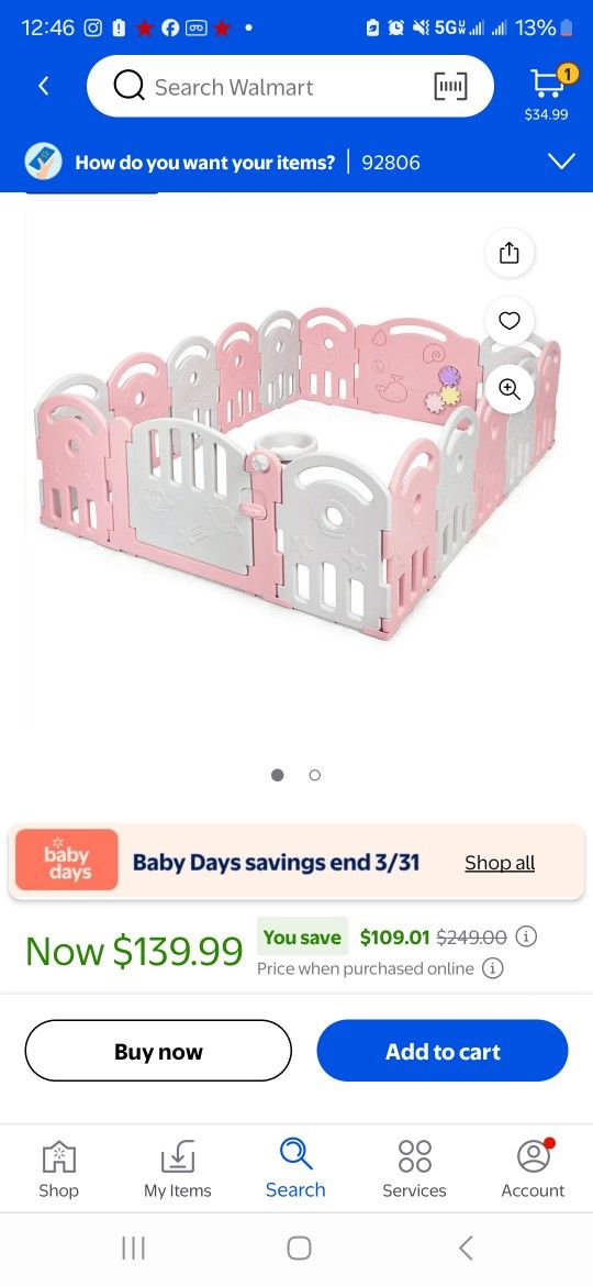Large Activity Play Pen