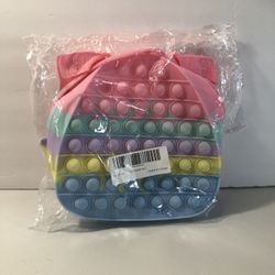 Pop Fidget Mini Backpack for Girls, Waterproof Kids Bag for Travelling Daily Use (Macaron)  Lot9  3