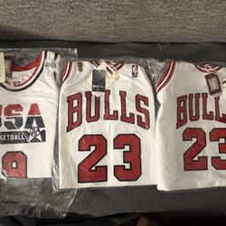 3 Michael Jordan Mitchell & Ness Jerseys- All Brand New & Authentic