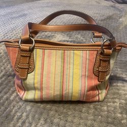 Fossil Canvas & Leather Bag
