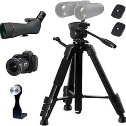 Binocular & Spotting Scope Tripod Stand - Universal Lightweight Travel Video Tripod - Compatible with Spotting Scope/Telescope/Astronomy Binoculars/DS