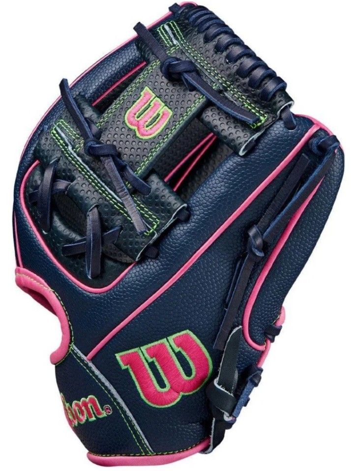 Brand New Wilson A2000 SuperSkin 11.5” Infield DP15 Baseball Glove Navy Pink Volt Size 11.5"